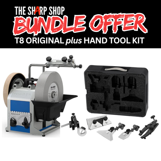 Tormek T8 Sharpening Machine + Hand Tool Kit Bundle | Tormek T-8ORIG and HTK1006